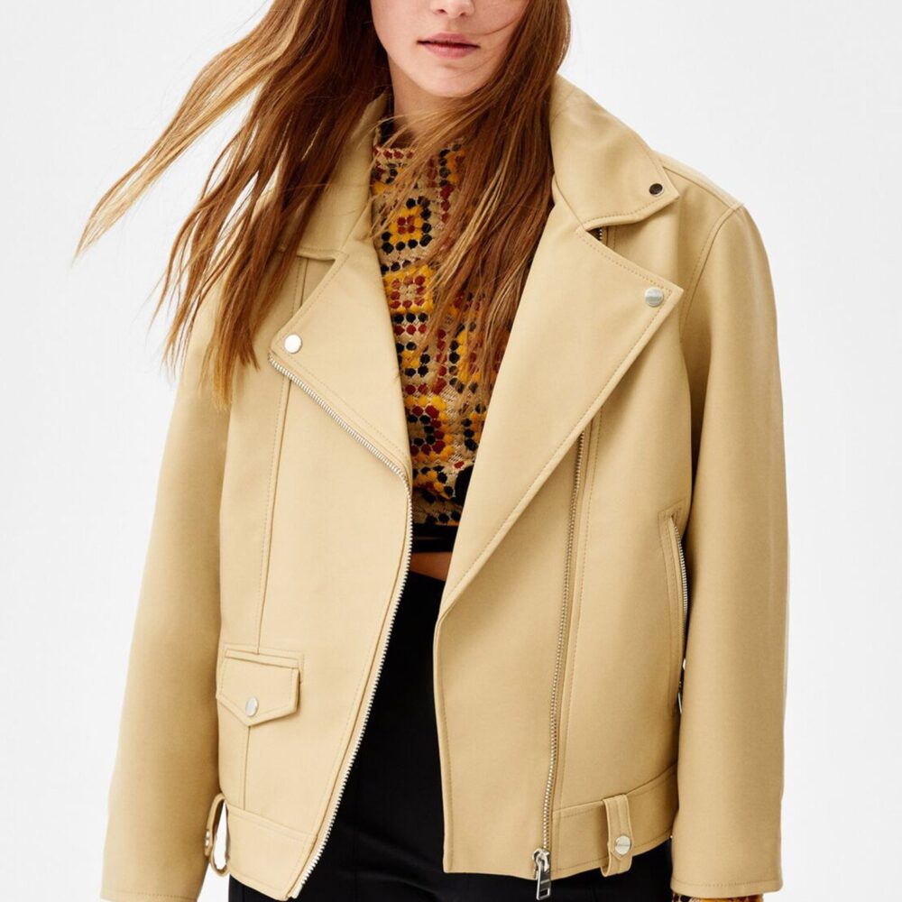 Oversize Faux Leather Biker Jacket