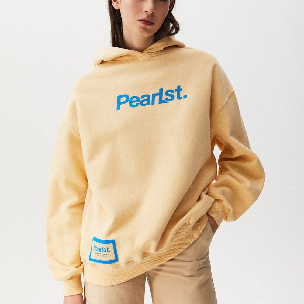 Slogan Hoodie With Label Detail