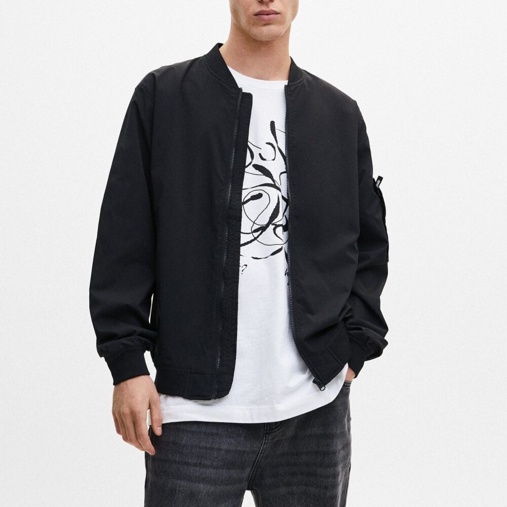 Lightweight Zipped Bomber Jacket