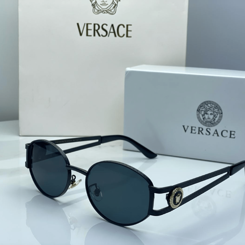 Home 165 Versace Oval Metallic Black