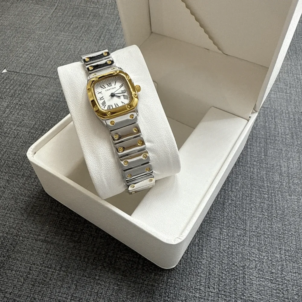Home 323 Cartier santos de cartier white two tone
