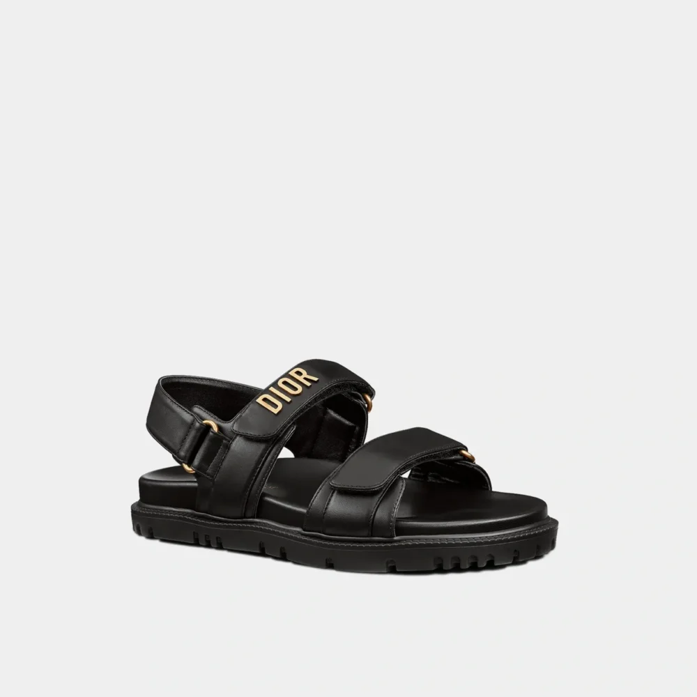 Home 117 Dior Dioract Sandals black lambskin