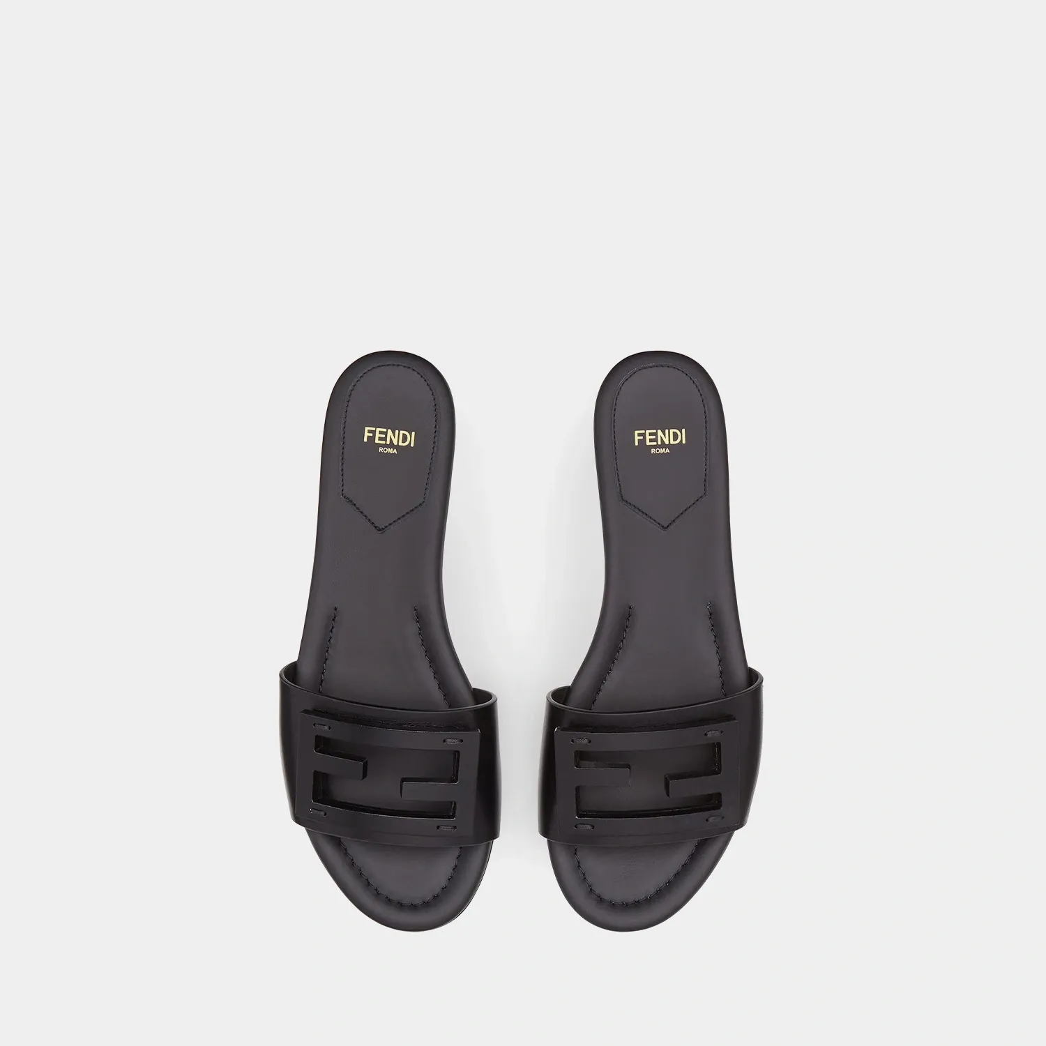 Fendi Baguette Leather Sandals