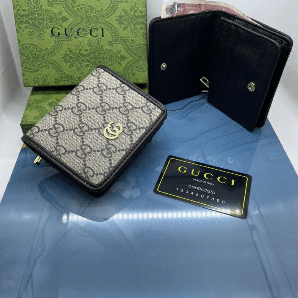 Gucci Canvas GG zipper wallet
