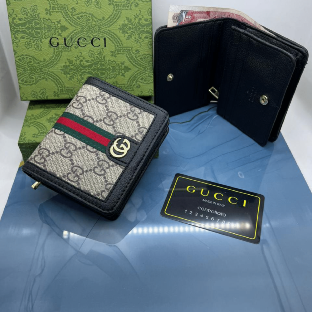 Gucci ophidia gg stripe wallet