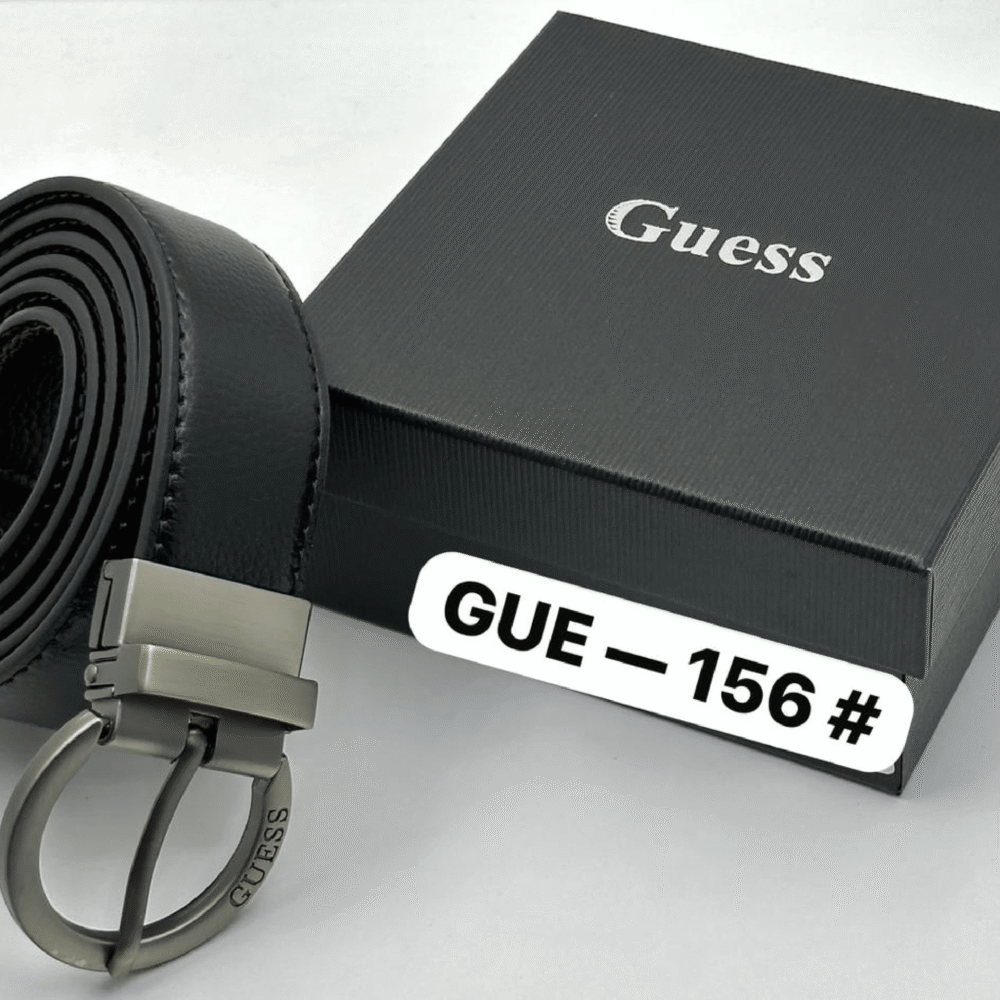 Guess rounded buckle belt