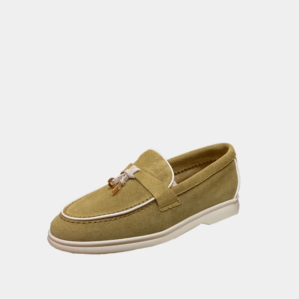 Home 109 Loro Piana summer walk charms loafers Khaki