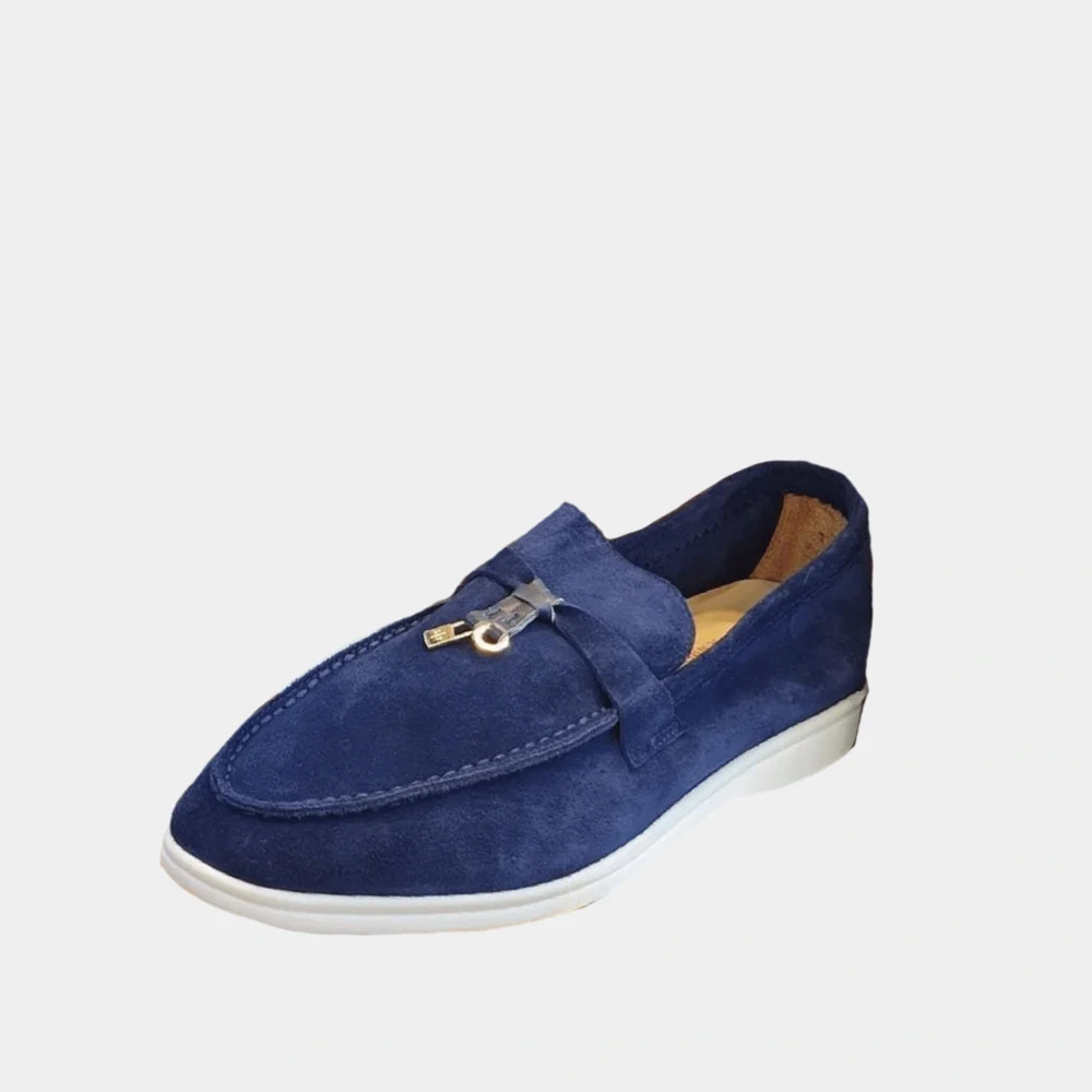 Home 116 Loro Piana walk Suede Loafers blue