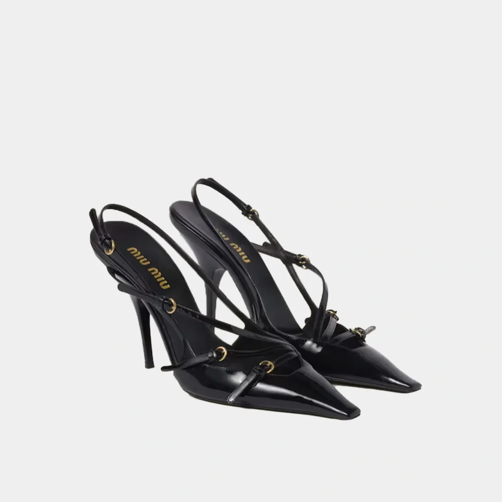 Home 98 Miu Miu Patent leather slingbacks