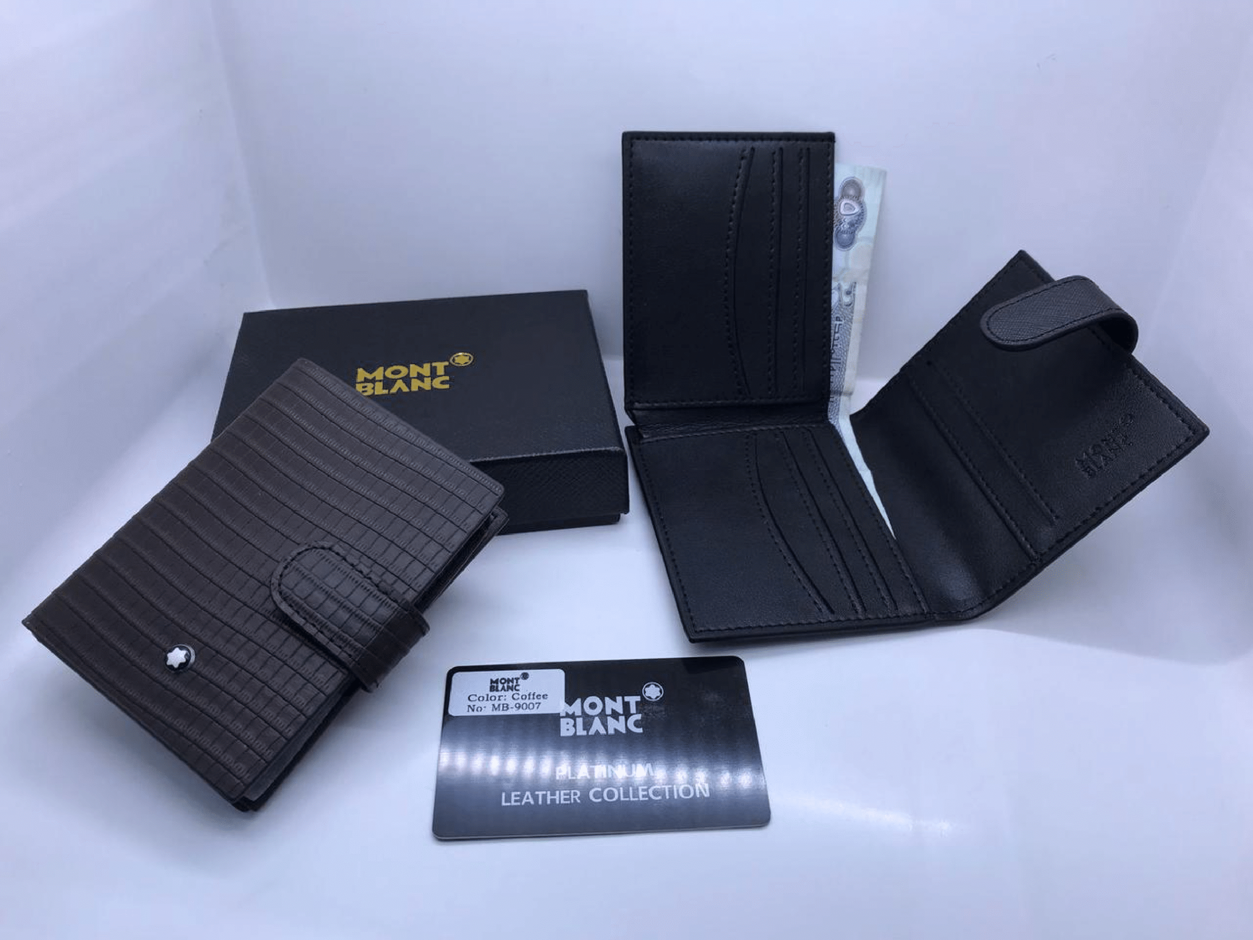 Montblanc croc-embossed leather wallet