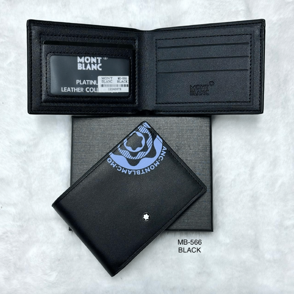 Home 237 Montblanc meisterstuck logo wallet black