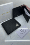 Prada logo saffiano leather wallet
