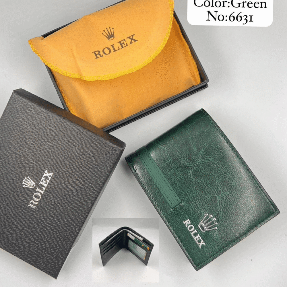 Rolex Crown leather wallet