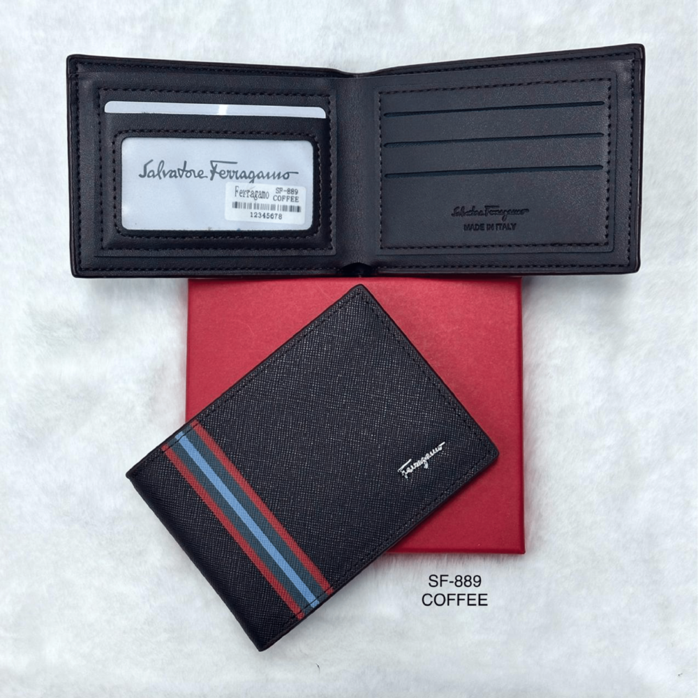 Home 248 Salvatore Ferragamo Striped Wallet coffee