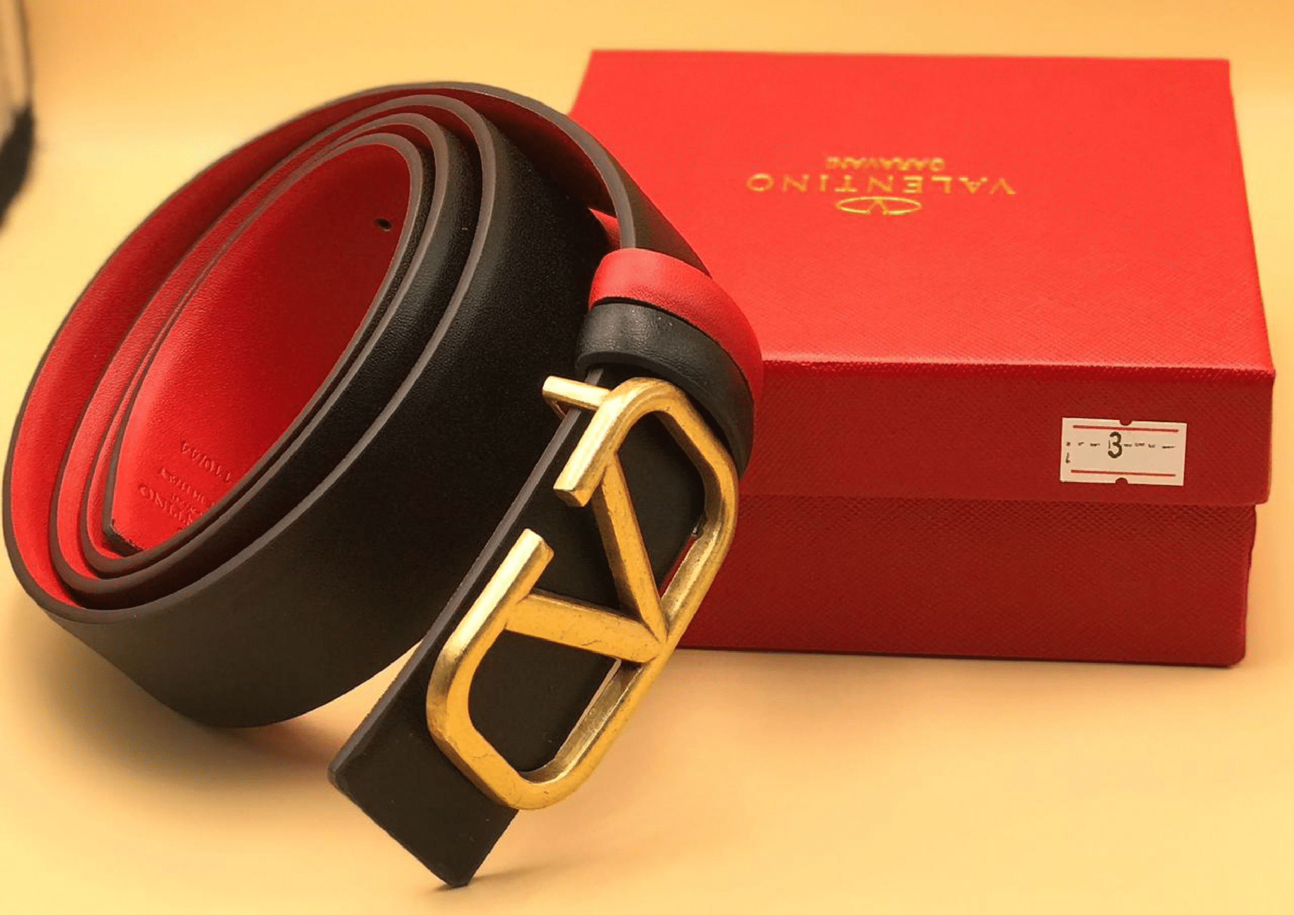 Valentino V logo Belt