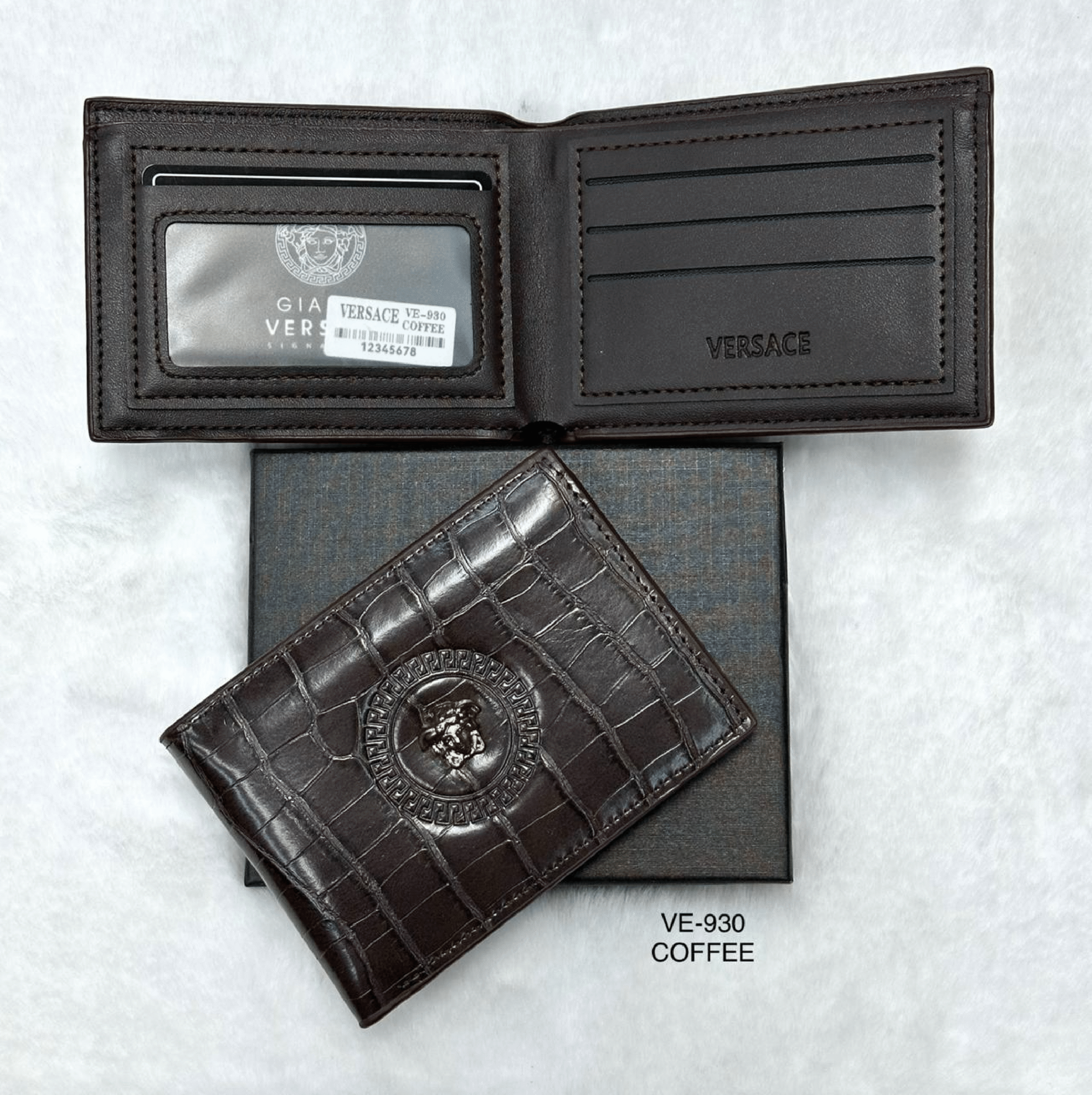 Versace Medusa Croc Wallet