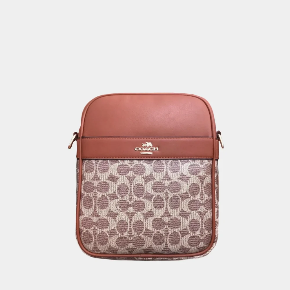 Home 140 Coach crossbody bag in signature canvas Pink